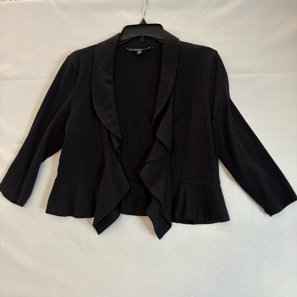 Chadwicks Black Ruffled Blazer